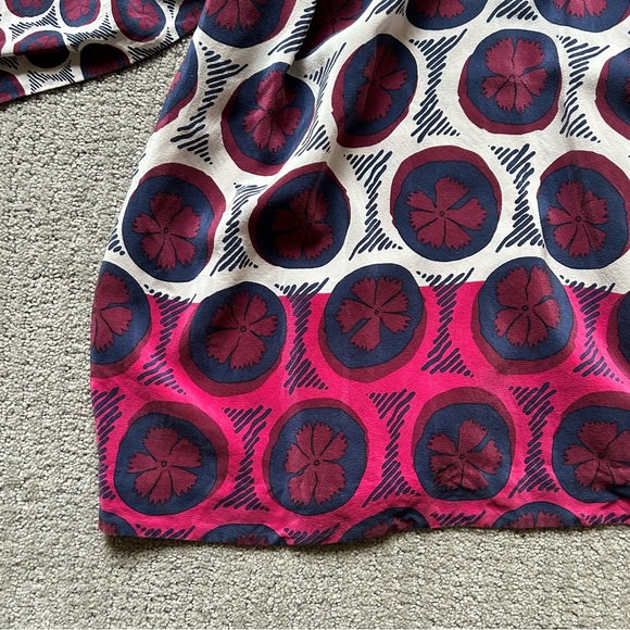 Anthropologie Maeve Circle Print Silk Dress with Ties - Picture 9 of 9